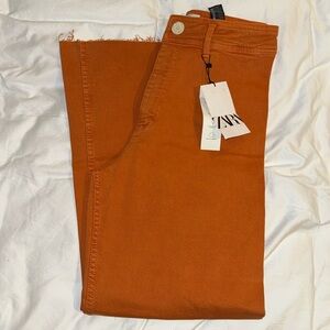 - Zara “The Marine Straight’ orange pants Size8